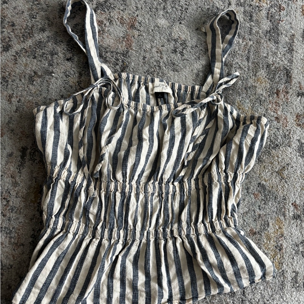 Universal Thread Navy and Cream Striped Camisole